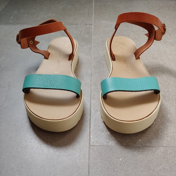 Greek Leather Platform Sandals Nicolas Lainas Size 6 EU 36 - Picture 11 of 15